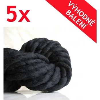 Příze Deminas | Příze pro ruční pletení - černá PĚT BALENÍ