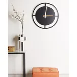 Nástěnné hodiny černé ocelové kovové⌀ 40 cm moderní minimalistický design bez čísel dekorace obývací pokoj Beliani