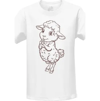 Dívčí tričko Tričko s potiskem Vybarvi si ovečku dětské