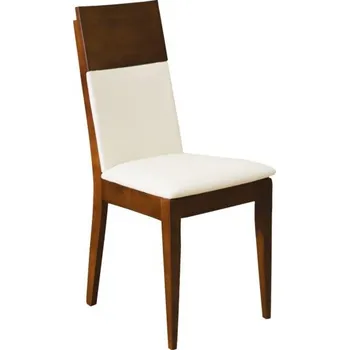 Nábytek Drewmax Čalouněná jídelní židle KT171, buk (Barva dřeva: Bělená, Potah: Ekokůže)