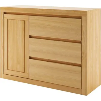 Nábytek Drewmax Komoda KD415, 140x90x41, buk (Barva dřeva: Bělená)