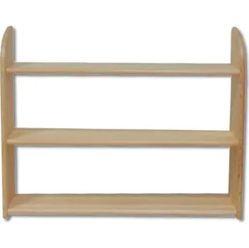 Nábytek Drewmax Police PK112, 90x68x19, borovice (Barva dřeva: Ořech)