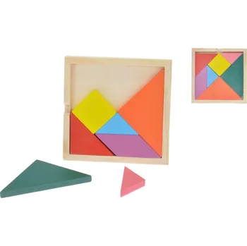 Hlavolam Dřevěný hlavolam ve fólii 11,5 x 11,5 cm