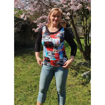 Dámská halenka Scharf Dámská halenka s 3/4 rukávem červená Size: XXL