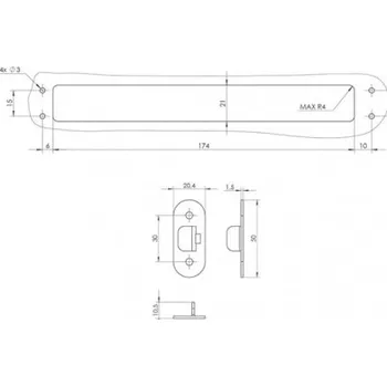 Příslušenství k oknu Zástrč WL zápustná černá RAL 9005