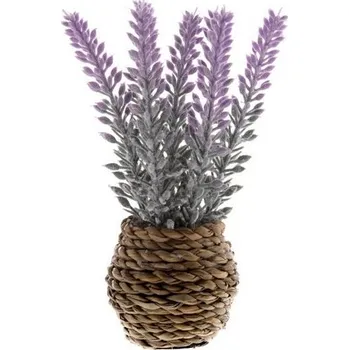 Výtvarná sada Umělá levandule v jutovém květináči