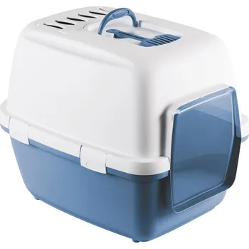 Toaleta pro kočku Toaleta pro kočky Cathy Comfort, krytá, 58 x 45 x 48 cm - Nordická modrá