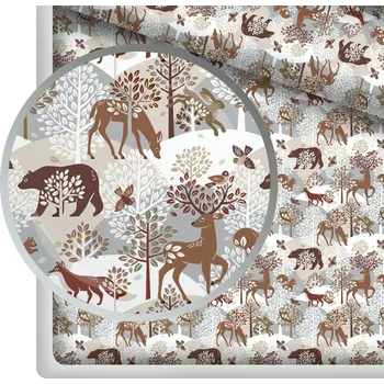 Hladká bavlna – Lesní zvířata 160