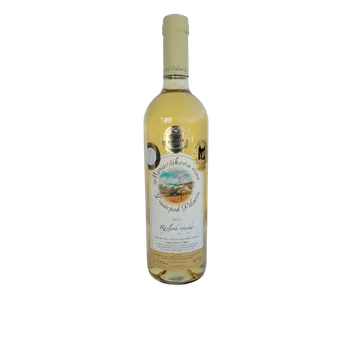 Víno Ryzlink rýnský výběr z hroznů 2023 polosuché (bílé polosuché víno)