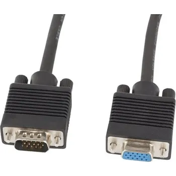 Video kabel LANBERG VGA M / F prodlužující kabel 1,8m, stíněný, černý CA-VGAC-10CC-0018-B+