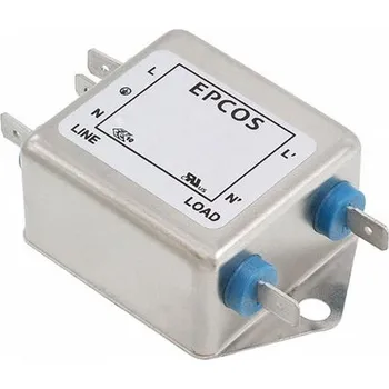 Filtr EMC, řada: B84111F, 0.1 x 2 μF, 4700 x 2pF, 250 V AC/DC, 60Hz, Montáž na přírubu 0,65 x 2 mH, Jazýček, 16A, 0,369