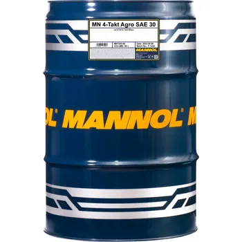 Motorový olej Mannol 4-Takt Agro SAE 30 7203 - 60l (Vysoce kvalitní minerální motorový olej pro moderní malé čtyřtaktní motory zahradní techniky)