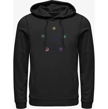 Pánská mikina Mikina Merch Magic: The Gathering - Mana Pentagon Unisex Hoodie Black M