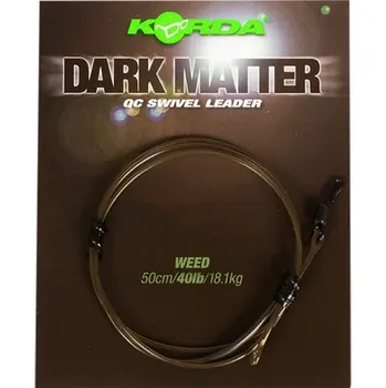 Korda koncová montáž Dark Matter Leader QC Swivel 40 lb 50 cm Varianta: Weed (KSZ71)