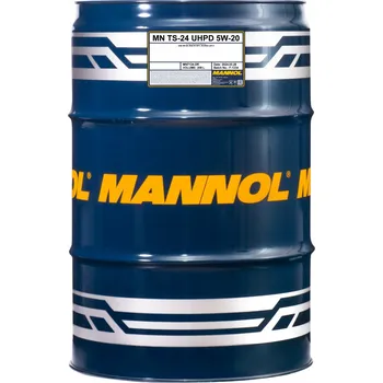 Motorový olej Mannol TS-24 UHPD 5W-20 7124 - 208l (Inovativní úsporný syntetický motorový olej na bázi PAO, pro nejnovější generaci turbodieselových motorů)