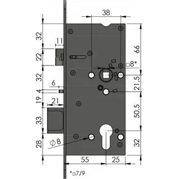 Příslušenství k domovnímu zvonku SAM REV MI 7255 elektromechanický zámek