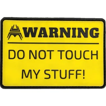 Nášivka ANAREUS ANAREUS VELCRO Warning patch DO NOT TOUCH - Žlutá