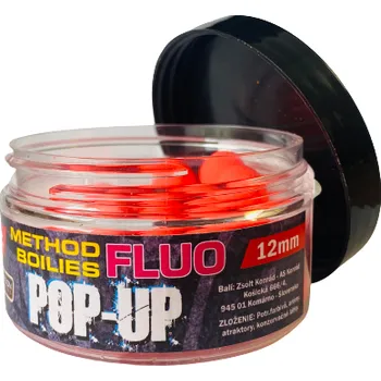 Boilies POSEIDON BAITS Method FLUO POP-UP dipované 12mm 30g Příchuť: Pomeranč-Čokoláda