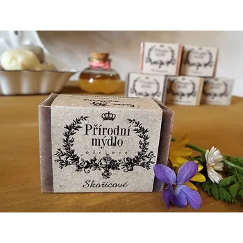Mýdlo Přírodní ručně vyrobené Skořicové mýdlo 50 g (Přírodní bylinné mýdlo Skořicové. Regionální výrobek - vyrobeno v České republice.)