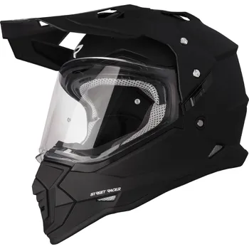 Helma na motorku Enduro helma na motorku Street Racer Ignite matná černá L