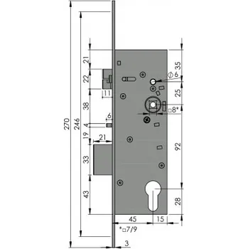 Příslušenství k domovnímu zvonku SAM EL B 9245 elektromechanický zámek