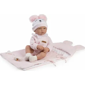 Panenka Guca 959 ANDREA - realistická panenka miminko se zvuky a měkkým látkovým tělem - 38 cm