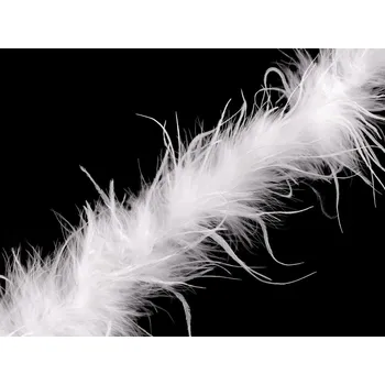 Boa - pštrosí peří 21-24 g délka 1,8 m - bílá