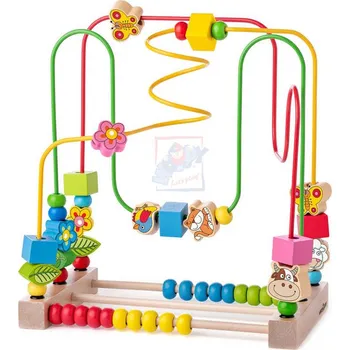 Dřevěná hračka WOODY DŘEVO Baby labyrint motorický počítadlo pro miminko *DŘEVĚNÉ HRAČKY* | 528203