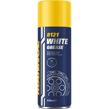 Mannol White Grease 8121 - 0,45l (Bílé minerální mazivo na bázi lithného mýdla s vynikající tepelnou odolností)