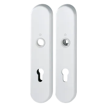 HOPPE široký štít oválný bez překrytky 54mm Provedení: klika - klika, Povrch: F9016 běžná bílá, Rozteč: 92 mm