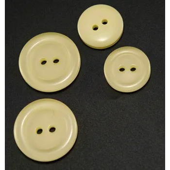 Knoflík Dírkový knoflík - vanilkově žlutá - průměr 2 cm