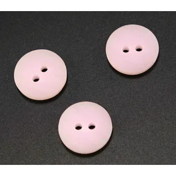 Knoflík Dírkový knoflík - světle růžový melír - průměr 1,5 cm