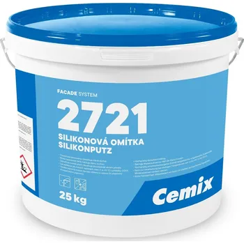 Omítka Cemix Silikonová omítka 2721 zatíraná 1,5 mm 25 kg