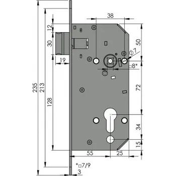 Příslušenství k domovnímu zvonku HOT EL B P 7255 elektromechanický zámek