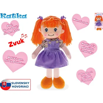 Panenka Mikro trading Panenka Katka - měkké tělo - 39 cm - slovensky mluvící zrzka