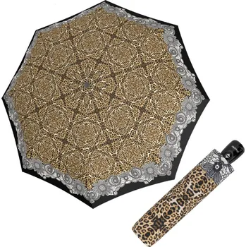 Deštník Doppler Fiber Magic Leopardo satin - dámský plně automatický deštník