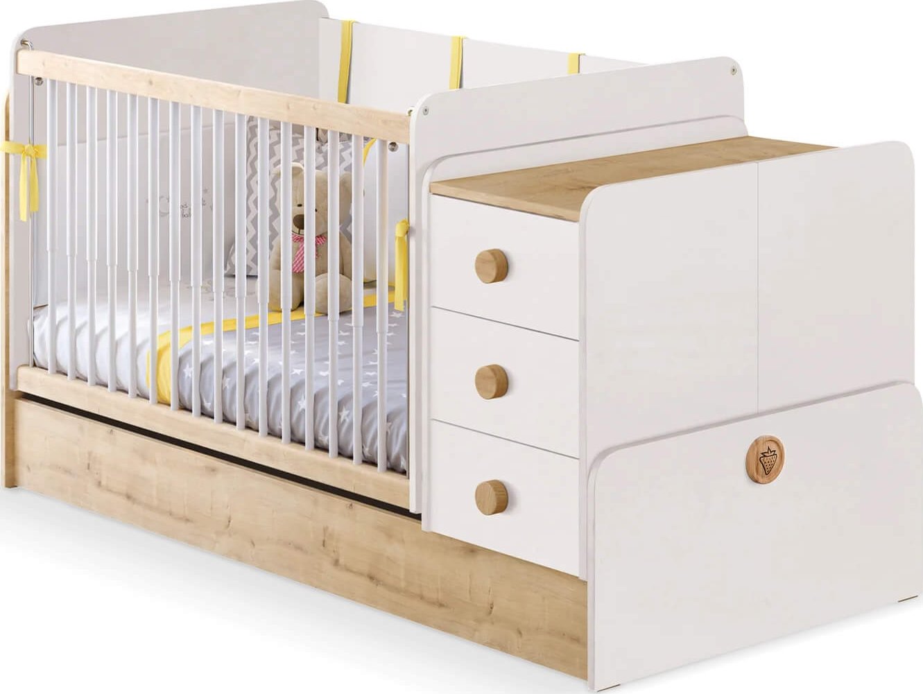 Čilek Rostoucí houpací postýlka s přebalovacím pultem Natura Baby