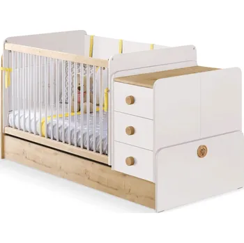 Dětská postýlka Čilek Rostoucí houpací postýlka s přebalovacím pultem Natura Baby