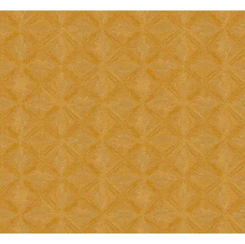 Tapeta Masureel Geometrická vliesová tapeta na zeď, okrová, etno, AMA104, Amani, Masureel, velikost 10,05 x 0,7 m