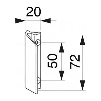 Příslušenství k oknu Madélko balkonové, hliník, světlý bronz F4