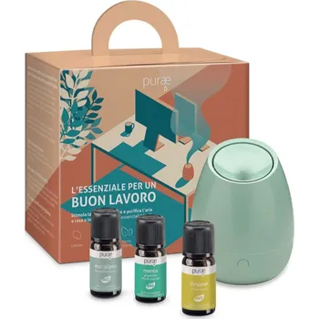 Aroma difuzér Purae BUON LAVORO sada difuzér a 3 oleje po 5 ml 4 ks