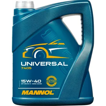 Motorový olej Mannol Universal 15W-40 7405 - 5l (Celoroční univerzální motorový olej ekonomické třídy na vysoce rafinované minerální bázi)