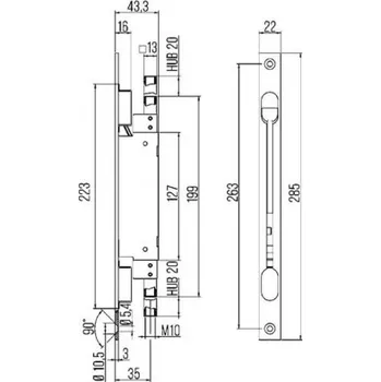 Příslušenství k oknu Zástrč WILKA 9221/945, D35/P22, pozinkovaná ocel