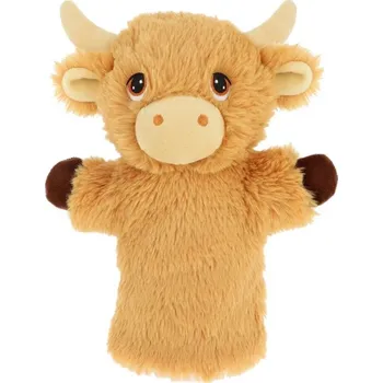 plyšák Keel Toys Keeleco plyšový maňásek na ruku eko 27 cm - Kráva vysokohorská