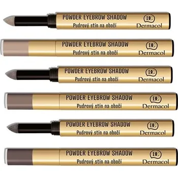 Barva na řasy a obočí Pudrové stíny na obočí (Powder Eyebrow Shadow) Dermacol / Odstín: 3 - 1 g + záruka na vrácení do 100 dnů