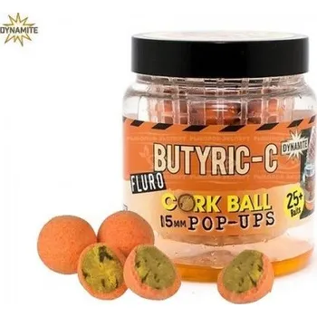 Boilies Dynamite Baits plovoucí boilie Fluro Butyric-C Corkball Pop-Ups 15 mm