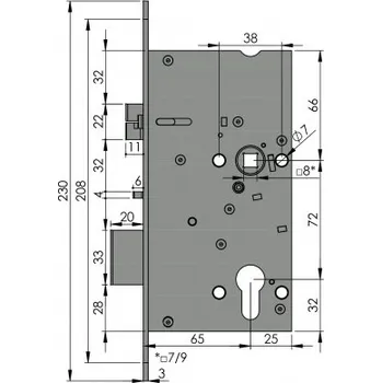 Příslušenství k domovnímu zvonku SAM REV P 7265 elektromechanický zámek