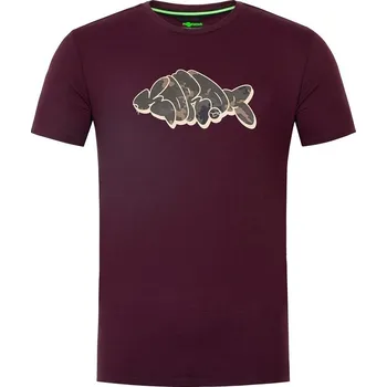 Pánské tričko Korda tričko Outline Tee Burgundy Velikost: M (KCL756)