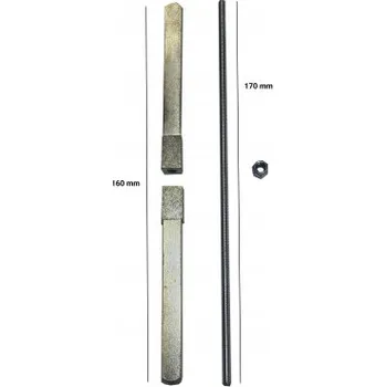 Dveřní kování Trn dělený osazený 8/9, délka 160 mm