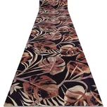 Associated Weavers Běhoun pogumovaný DIGITAL - MONSTERA Listy béžový růžový černý Šíře: 120 cm